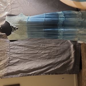 Ombre lace cotton dress